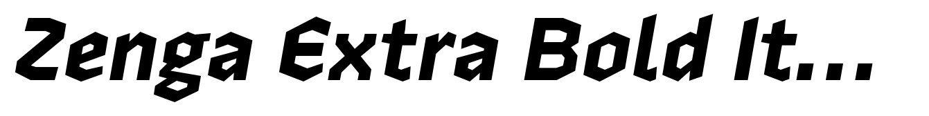 Zenga Extra Bold Italic
